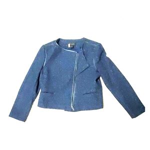 Ann Taylor Moto Jacket Trimmed In Leather